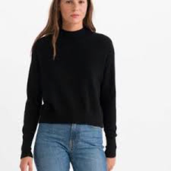 Everlane Cashmere Crop Mockneck in Camel - Picture 5 of 5